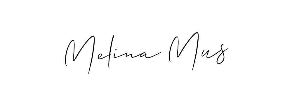 Also we have Melina Mus name is the best signature style. Create professional handwritten signature collection using Allison_Script autograph style. Melina Mus signature style 2 images and pictures png