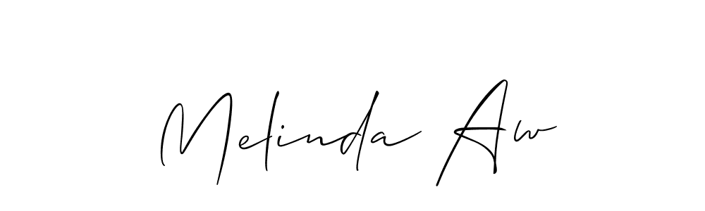 Also You can easily find your signature by using the search form. We will create Melinda Aw name handwritten signature images for you free of cost using Allison_Script sign style. Melinda Aw signature style 2 images and pictures png