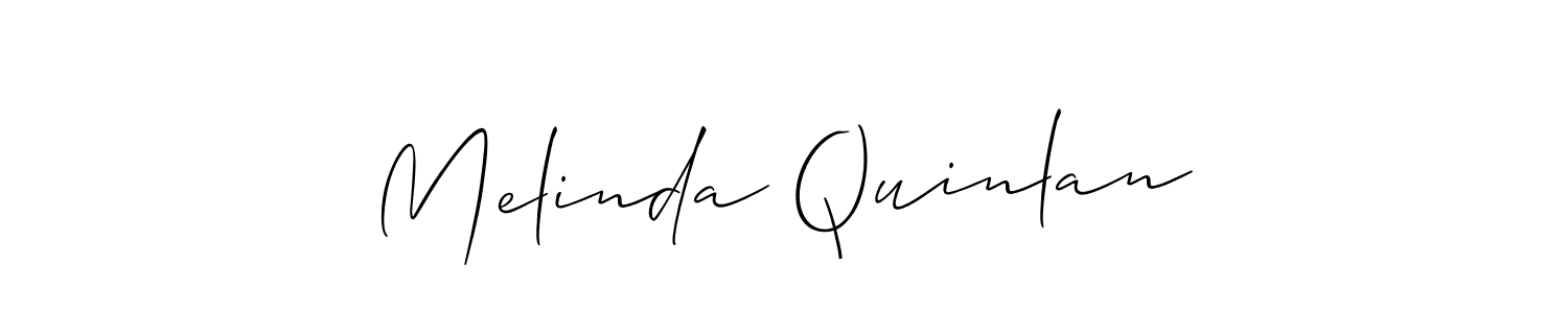 Melinda Quinlan stylish signature style. Best Handwritten Sign (Allison_Script) for my name. Handwritten Signature Collection Ideas for my name Melinda Quinlan. Melinda Quinlan signature style 2 images and pictures png