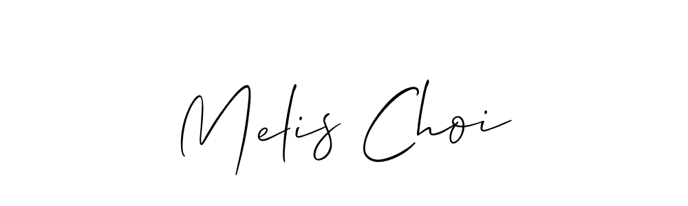 Create a beautiful signature design for name Melis Choi. With this signature (Allison_Script) fonts, you can make a handwritten signature for free. Melis Choi signature style 2 images and pictures png