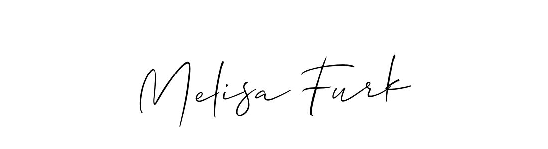 You should practise on your own different ways (Allison_Script) to write your name (Melisa Furk) in signature. don't let someone else do it for you. Melisa Furk signature style 2 images and pictures png