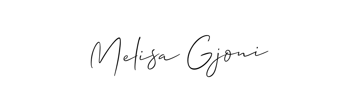 Check out images of Autograph of Melisa Gjoni name. Actor Melisa Gjoni Signature Style. Allison_Script is a professional sign style online. Melisa Gjoni signature style 2 images and pictures png