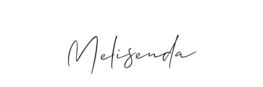 How to make Melisenda name signature. Use Allison_Script style for creating short signs online. This is the latest handwritten sign. Melisenda signature style 2 images and pictures png