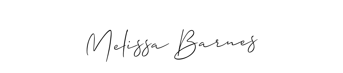 Also we have Melissa Barnes name is the best signature style. Create professional handwritten signature collection using Allison_Script autograph style. Melissa Barnes signature style 2 images and pictures png