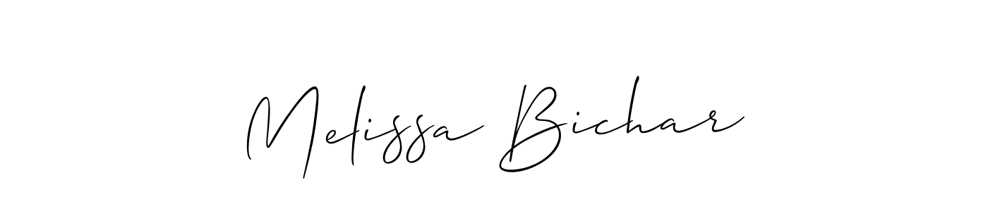 Make a beautiful signature design for name Melissa Bichar. With this signature (Allison_Script) style, you can create a handwritten signature for free. Melissa Bichar signature style 2 images and pictures png