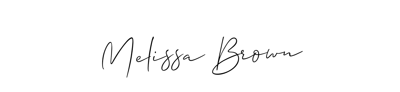 Design your own signature with our free online signature maker. With this signature software, you can create a handwritten (Allison_Script) signature for name Melissa Brown. Melissa Brown signature style 2 images and pictures png