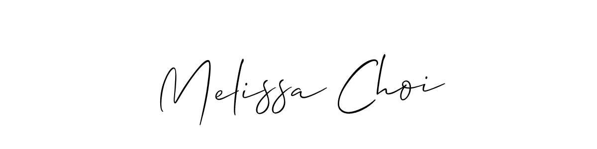 Design your own signature with our free online signature maker. With this signature software, you can create a handwritten (Allison_Script) signature for name Melissa Choi. Melissa Choi signature style 2 images and pictures png