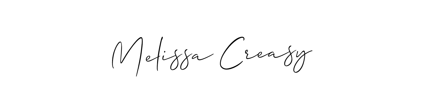 Also You can easily find your signature by using the search form. We will create Melissa Creasy name handwritten signature images for you free of cost using Allison_Script sign style. Melissa Creasy signature style 2 images and pictures png