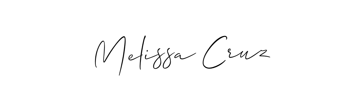 Make a short Melissa Cruz signature style. Manage your documents anywhere anytime using Allison_Script. Create and add eSignatures, submit forms, share and send files easily. Melissa Cruz signature style 2 images and pictures png