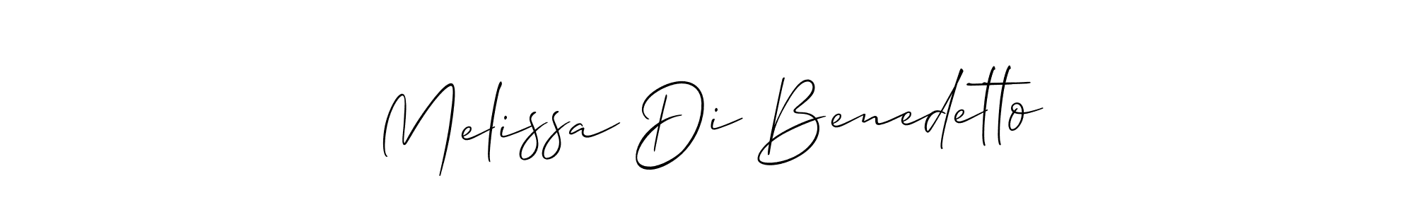 It looks lik you need a new signature style for name Melissa Di Benedetto. Design unique handwritten (Allison_Script) signature with our free signature maker in just a few clicks. Melissa Di Benedetto signature style 2 images and pictures png