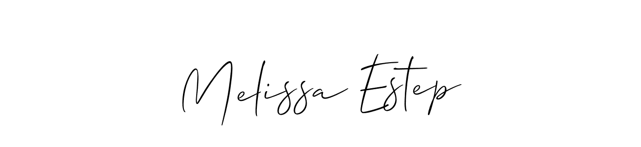 Create a beautiful signature design for name Melissa Estep. With this signature (Allison_Script) fonts, you can make a handwritten signature for free. Melissa Estep signature style 2 images and pictures png