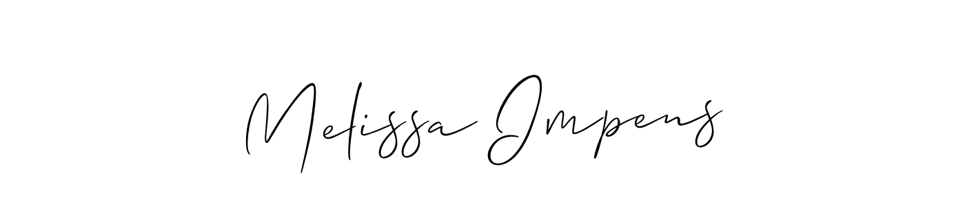 Make a beautiful signature design for name Melissa Impens. With this signature (Allison_Script) style, you can create a handwritten signature for free. Melissa Impens signature style 2 images and pictures png