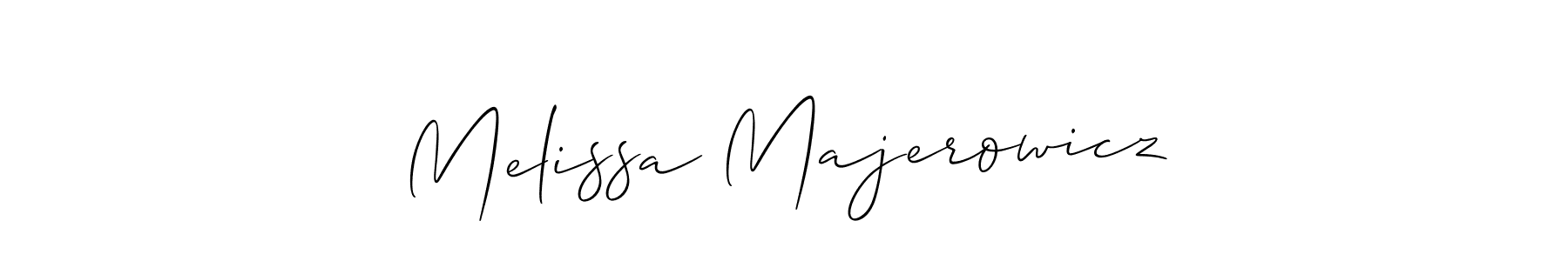 How to make Melissa Majerowicz signature? Allison_Script is a professional autograph style. Create handwritten signature for Melissa Majerowicz name. Melissa Majerowicz signature style 2 images and pictures png