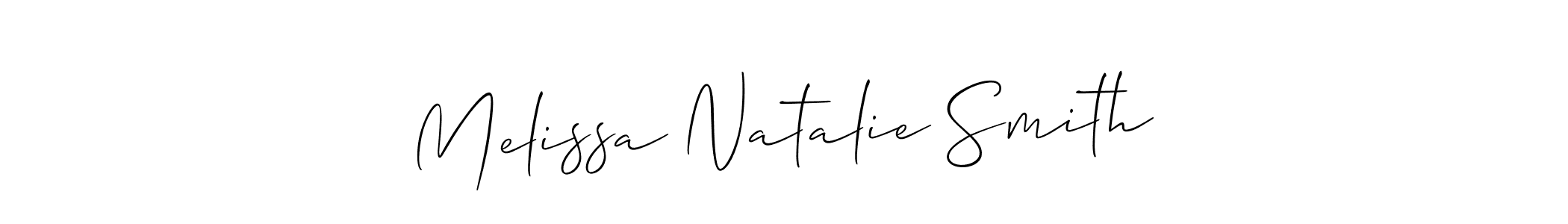 How to make Melissa Natalie Smith signature? Allison_Script is a professional autograph style. Create handwritten signature for Melissa Natalie Smith name. Melissa Natalie Smith signature style 2 images and pictures png