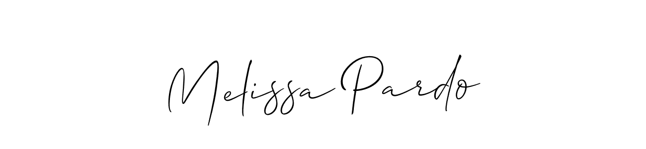 Melissa Pardo stylish signature style. Best Handwritten Sign (Allison_Script) for my name. Handwritten Signature Collection Ideas for my name Melissa Pardo. Melissa Pardo signature style 2 images and pictures png