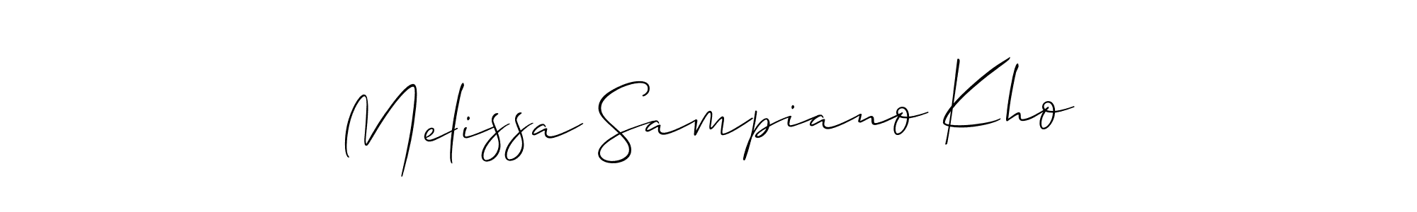 How to make Melissa Sampiano Kho name signature. Use Allison_Script style for creating short signs online. This is the latest handwritten sign. Melissa Sampiano Kho signature style 2 images and pictures png