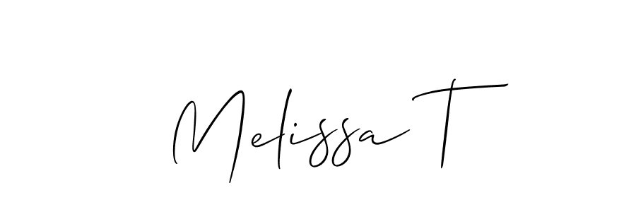 How to Draw Melissa T signature style? Allison_Script is a latest design signature styles for name Melissa T. Melissa T signature style 2 images and pictures png