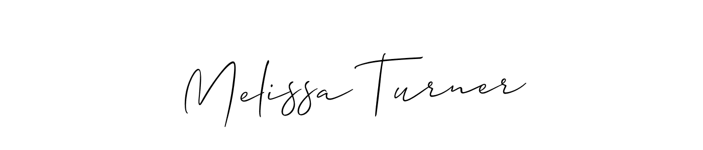 Create a beautiful signature design for name Melissa Turner. With this signature (Allison_Script) fonts, you can make a handwritten signature for free. Melissa Turner signature style 2 images and pictures png