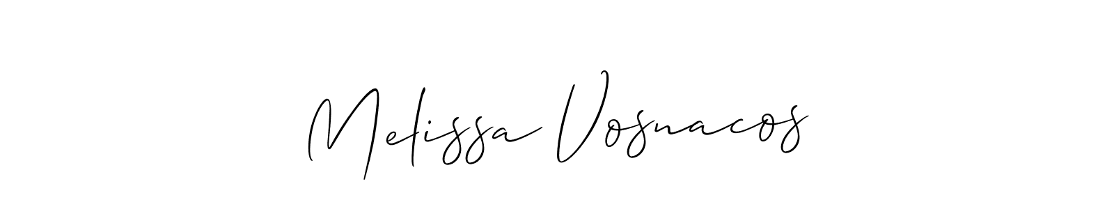 How to make Melissa Vosnacos signature? Allison_Script is a professional autograph style. Create handwritten signature for Melissa Vosnacos name. Melissa Vosnacos signature style 2 images and pictures png