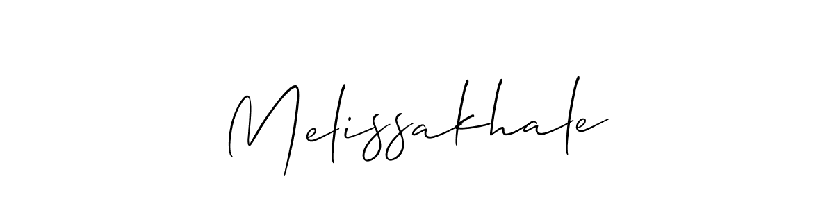 How to make Melissakhale signature? Allison_Script is a professional autograph style. Create handwritten signature for Melissakhale name. Melissakhale signature style 2 images and pictures png