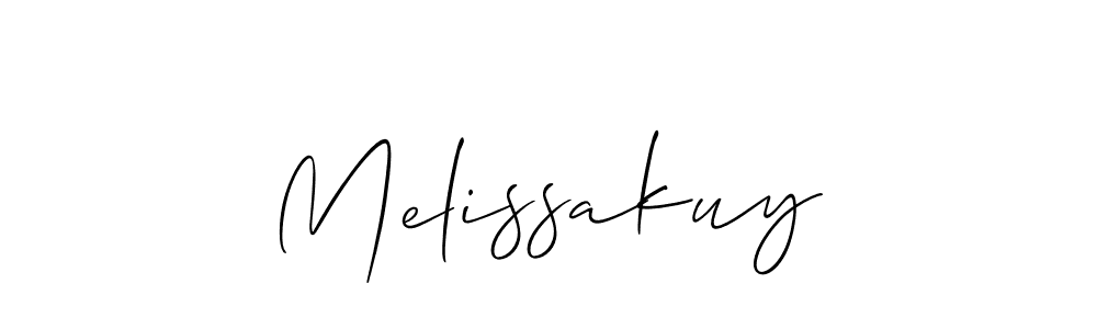 Design your own signature with our free online signature maker. With this signature software, you can create a handwritten (Allison_Script) signature for name Melissakuy. Melissakuy signature style 2 images and pictures png