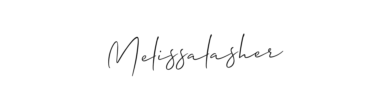 Make a short Melissalasher signature style. Manage your documents anywhere anytime using Allison_Script. Create and add eSignatures, submit forms, share and send files easily. Melissalasher signature style 2 images and pictures png