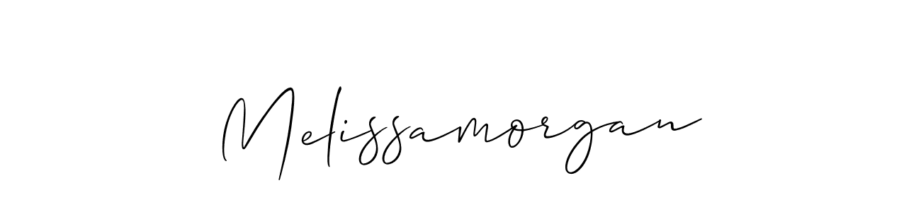 Allison_Script is a professional signature style that is perfect for those who want to add a touch of class to their signature. It is also a great choice for those who want to make their signature more unique. Get Melissamorgan name to fancy signature for free. Melissamorgan signature style 2 images and pictures png