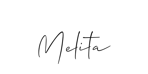 if you are searching for the best signature style for your name Melita. so please give up your signature search. here we have designed multiple signature styles  using Allison_Script. Melita signature style 2 images and pictures png