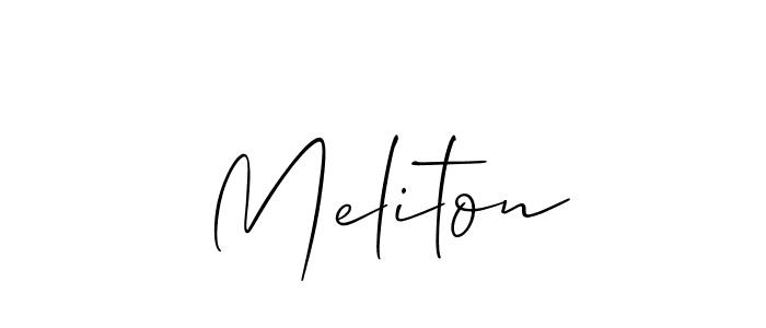 Once you've used our free online signature maker to create your best signature Allison_Script style, it's time to enjoy all of the benefits that Meliton name signing documents. Meliton signature style 2 images and pictures png