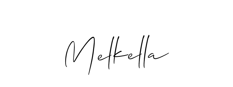 Also we have Melkella name is the best signature style. Create professional handwritten signature collection using Allison_Script autograph style. Melkella signature style 2 images and pictures png