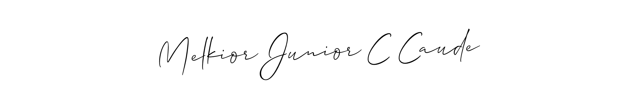 Check out images of Autograph of Melkior Junior C Caude name. Actor Melkior Junior C Caude Signature Style. Allison_Script is a professional sign style online. Melkior Junior C Caude signature style 2 images and pictures png