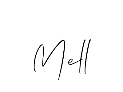 Use a signature maker to create a handwritten signature online. With this signature software, you can design (Allison_Script) your own signature for name Mell. Mell signature style 2 images and pictures png