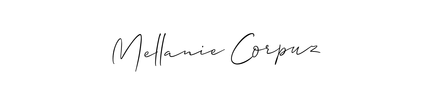 Also You can easily find your signature by using the search form. We will create Mellanie Corpuz name handwritten signature images for you free of cost using Allison_Script sign style. Mellanie Corpuz signature style 2 images and pictures png