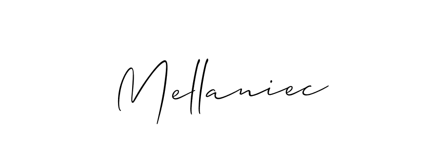 Make a short Mellaniec signature style. Manage your documents anywhere anytime using Allison_Script. Create and add eSignatures, submit forms, share and send files easily. Mellaniec signature style 2 images and pictures png