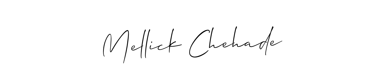 Allison_Script is a professional signature style that is perfect for those who want to add a touch of class to their signature. It is also a great choice for those who want to make their signature more unique. Get Mellick Chehade name to fancy signature for free. Mellick Chehade signature style 2 images and pictures png