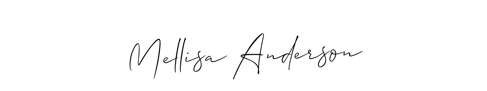 Mellisa Anderson stylish signature style. Best Handwritten Sign (Allison_Script) for my name. Handwritten Signature Collection Ideas for my name Mellisa Anderson. Mellisa Anderson signature style 2 images and pictures png