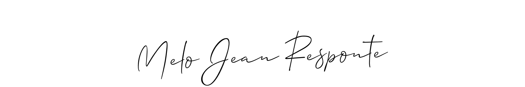 How to make Melo Jean Responte signature? Allison_Script is a professional autograph style. Create handwritten signature for Melo Jean Responte name. Melo Jean Responte signature style 2 images and pictures png