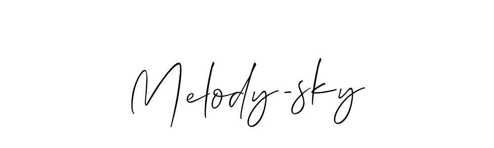 Create a beautiful signature design for name Melody-sky. With this signature (Allison_Script) fonts, you can make a handwritten signature for free. Melody-sky signature style 2 images and pictures png