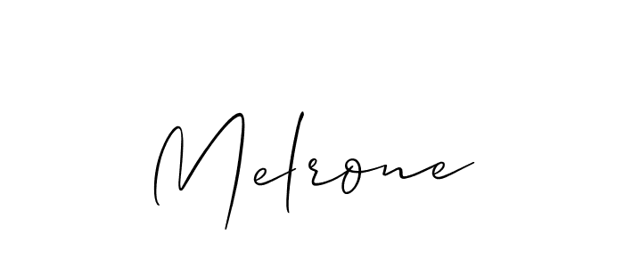 How to make Melrone name signature. Use Allison_Script style for creating short signs online. This is the latest handwritten sign. Melrone signature style 2 images and pictures png