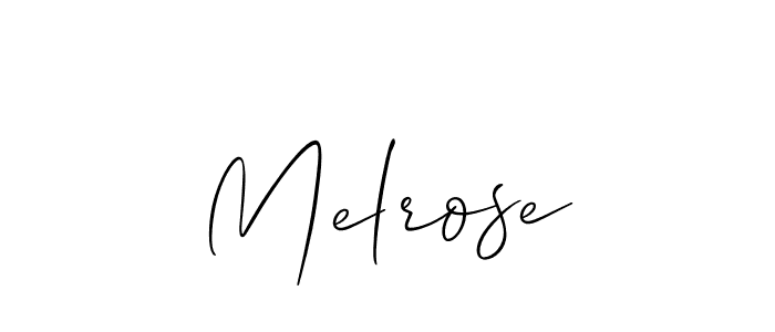 Make a beautiful signature design for name Melrose. With this signature (Allison_Script) style, you can create a handwritten signature for free. Melrose signature style 2 images and pictures png