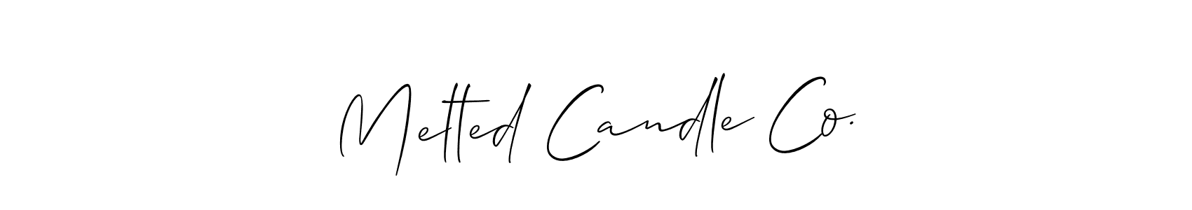 Similarly Allison_Script is the best handwritten signature design. Signature creator online .You can use it as an online autograph creator for name Melted Candle Co.. Melted Candle Co. signature style 2 images and pictures png