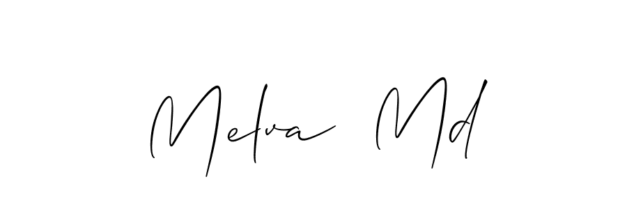 if you are searching for the best signature style for your name Melva  Md. so please give up your signature search. here we have designed multiple signature styles  using Allison_Script. Melva  Md signature style 2 images and pictures png