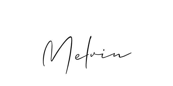 Create a beautiful signature design for name Melvin. With this signature (Allison_Script) fonts, you can make a handwritten signature for free. Melvin signature style 2 images and pictures png