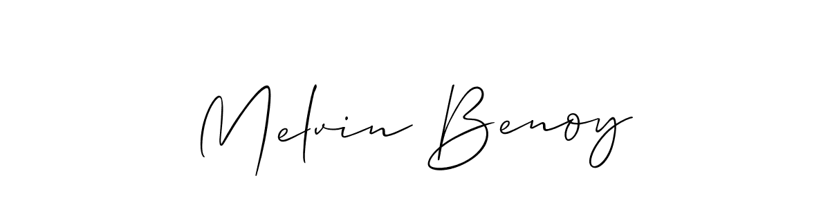 Also You can easily find your signature by using the search form. We will create Melvin Benoy name handwritten signature images for you free of cost using Allison_Script sign style. Melvin Benoy signature style 2 images and pictures png