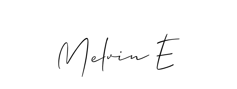 Also You can easily find your signature by using the search form. We will create Melvin E name handwritten signature images for you free of cost using Allison_Script sign style. Melvin E signature style 2 images and pictures png