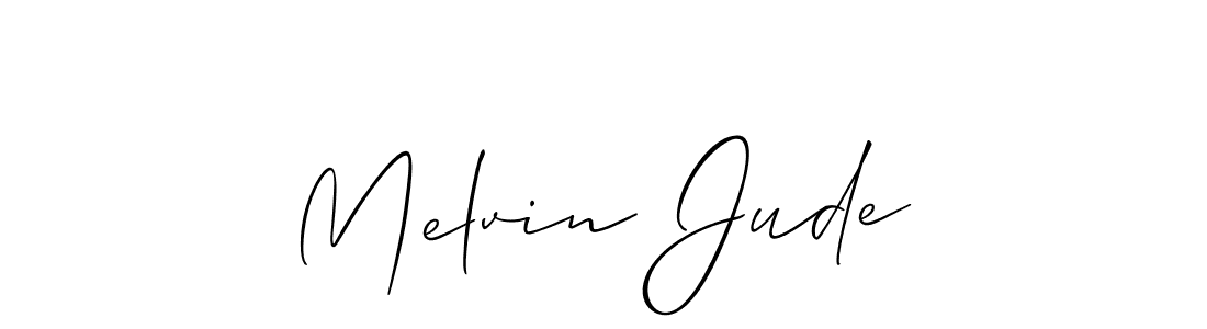 The best way (Allison_Script) to make a short signature is to pick only two or three words in your name. The name Melvin Jude include a total of six letters. For converting this name. Melvin Jude signature style 2 images and pictures png