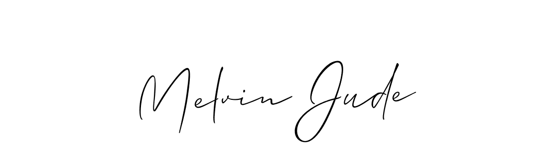 The best way (Allison_Script) to make a short signature is to pick only two or three words in your name. The name Melvin Jude include a total of six letters. For converting this name. Melvin Jude signature style 2 images and pictures png