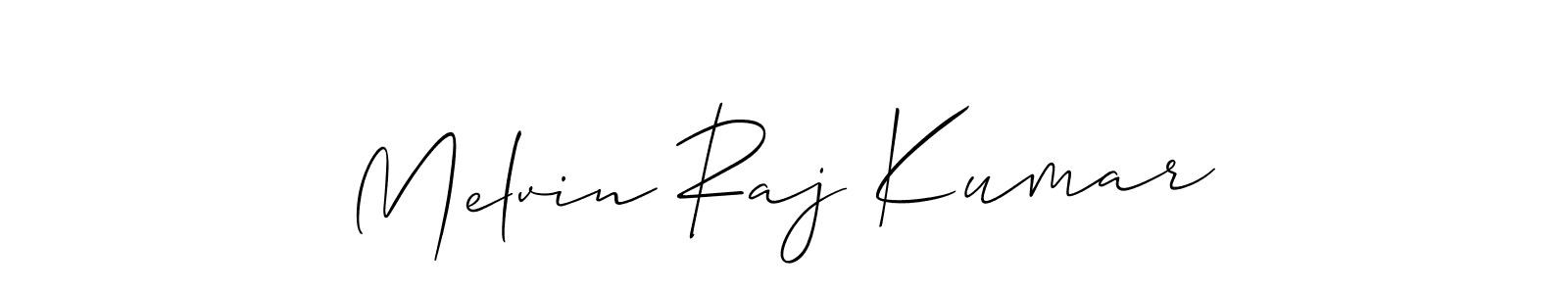 It looks lik you need a new signature style for name Melvin Raj Kumar. Design unique handwritten (Allison_Script) signature with our free signature maker in just a few clicks. Melvin Raj Kumar signature style 2 images and pictures png