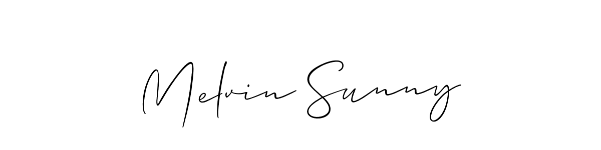 You should practise on your own different ways (Allison_Script) to write your name (Melvin Sunny) in signature. don't let someone else do it for you. Melvin Sunny signature style 2 images and pictures png