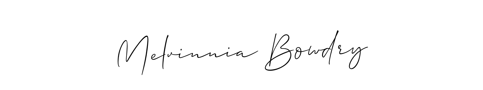 You should practise on your own different ways (Allison_Script) to write your name (Melvinnia Bowdry) in signature. don't let someone else do it for you. Melvinnia Bowdry signature style 2 images and pictures png